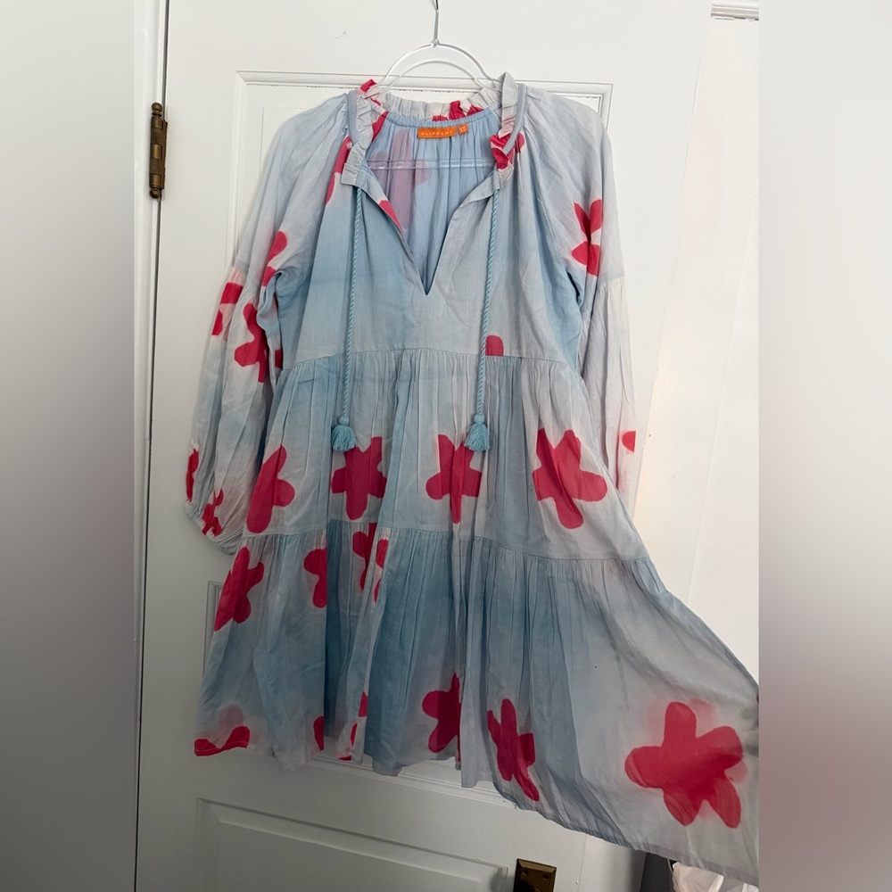 Oliphant Balloon Sleeve Short Dress • Mela Blue • Women’s Size XS LIKE NEW - Picture 5 of 6